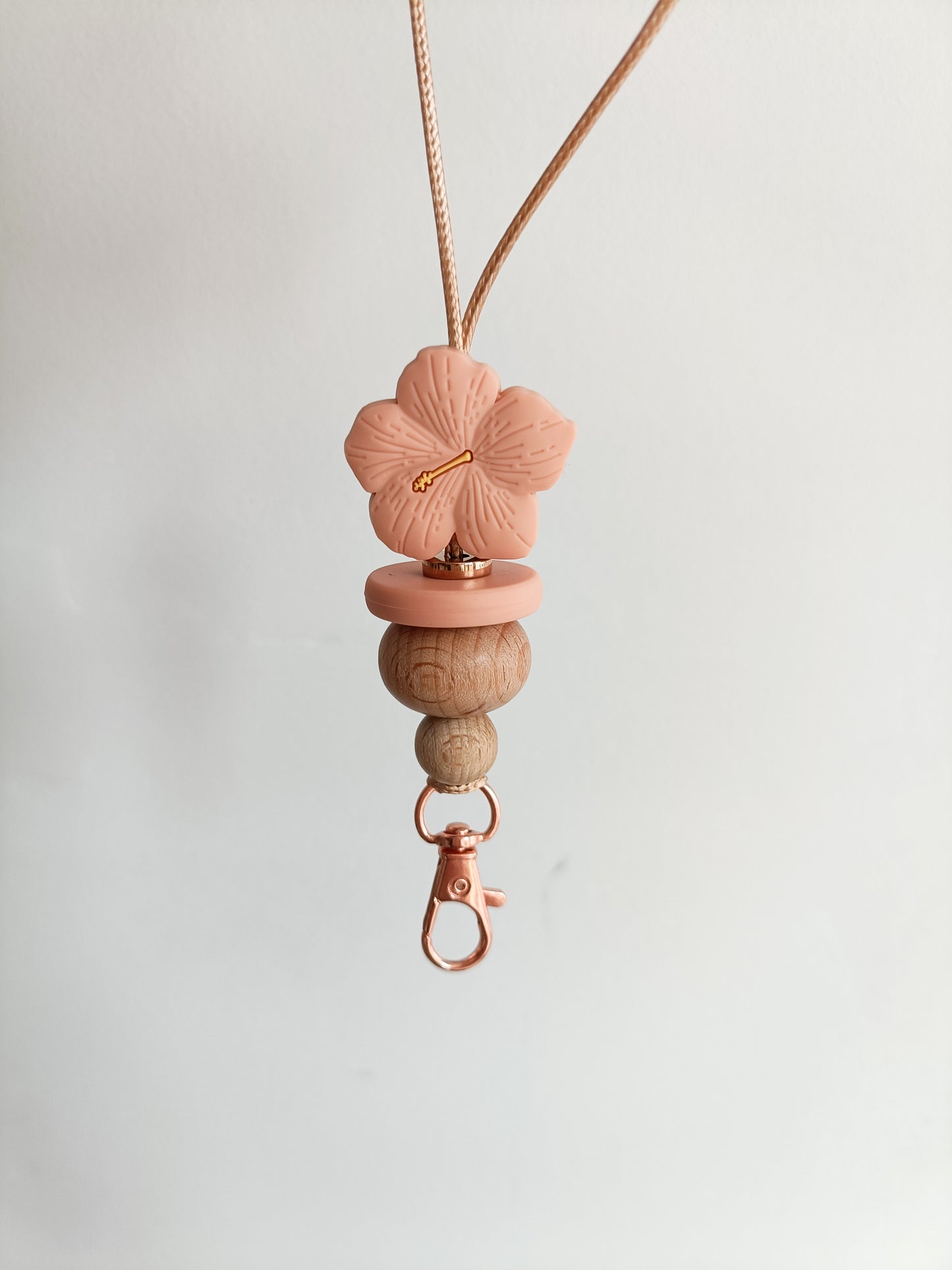 Lily bloom floral lanyard