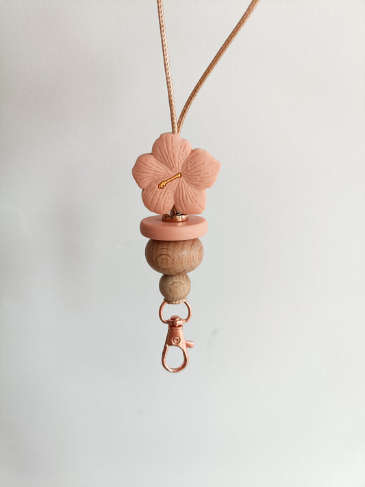 Lily bloom floral lanyard