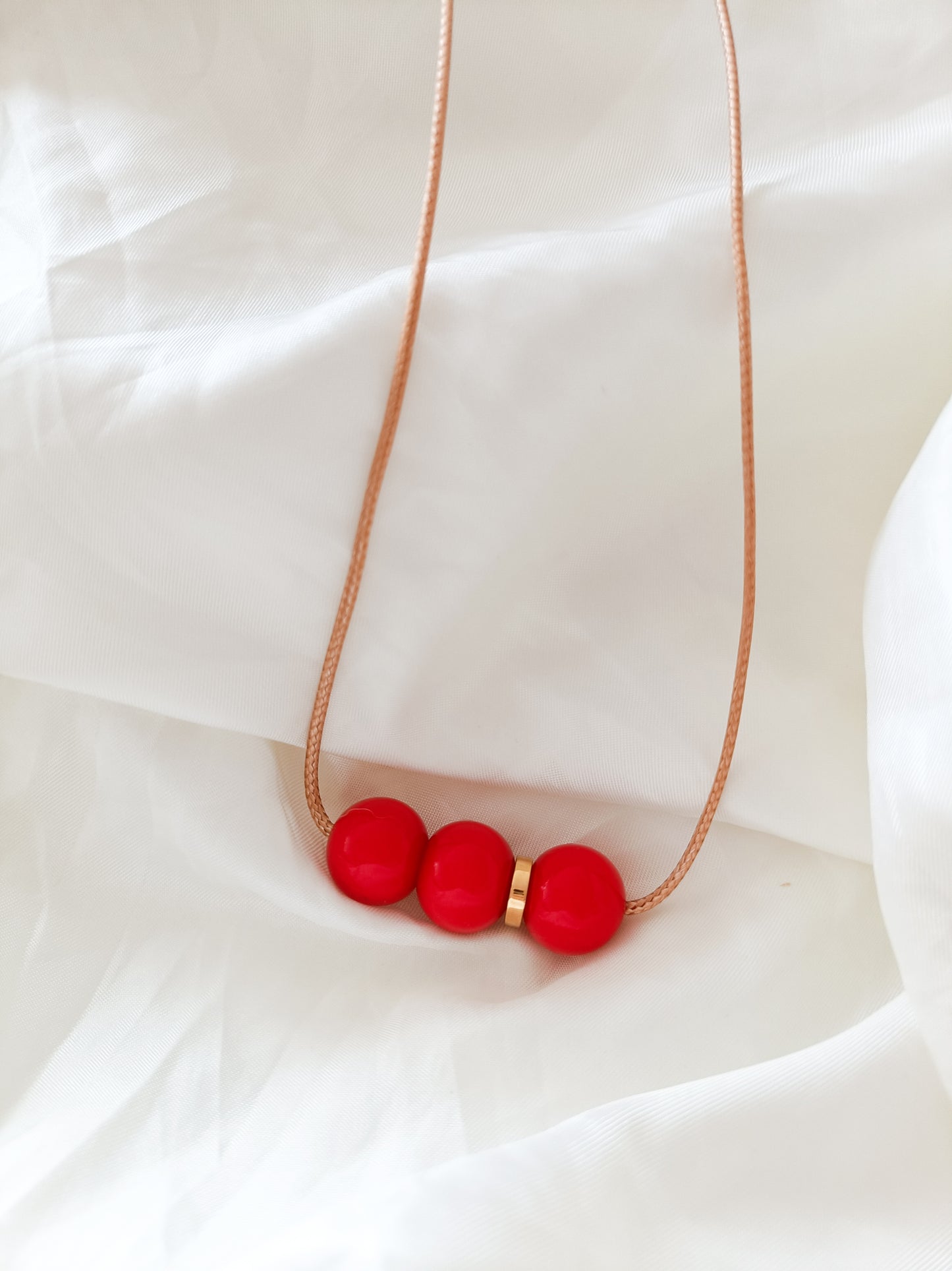 SIlicone Festive Red Bar Nursing Necklace