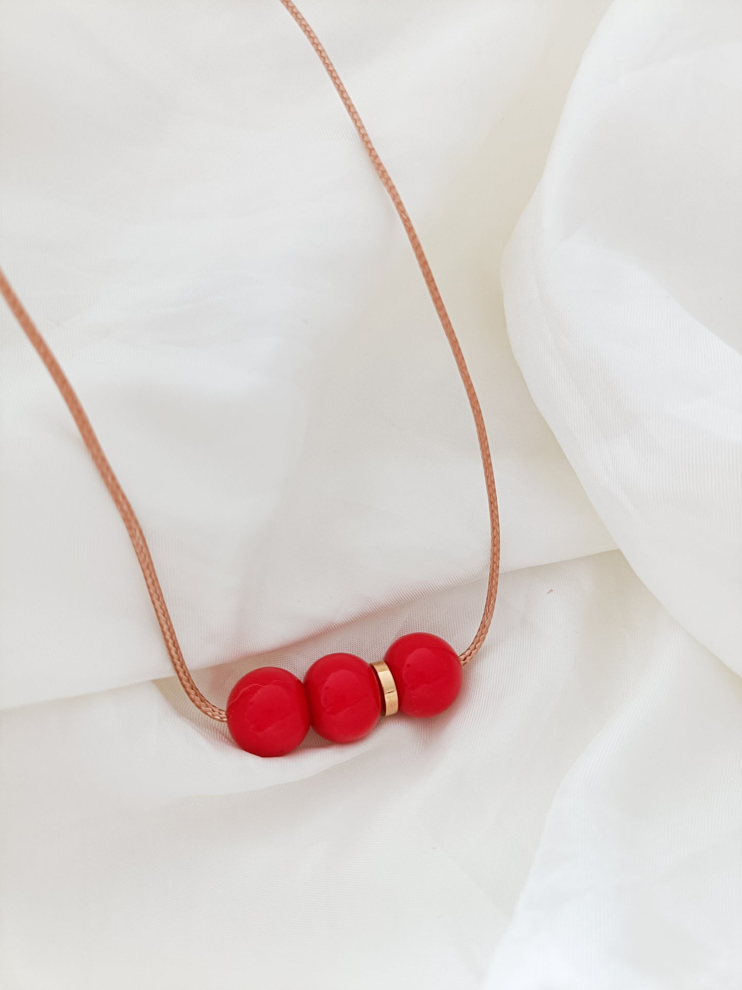 SIlicone Festive Red Bar Nursing Necklace