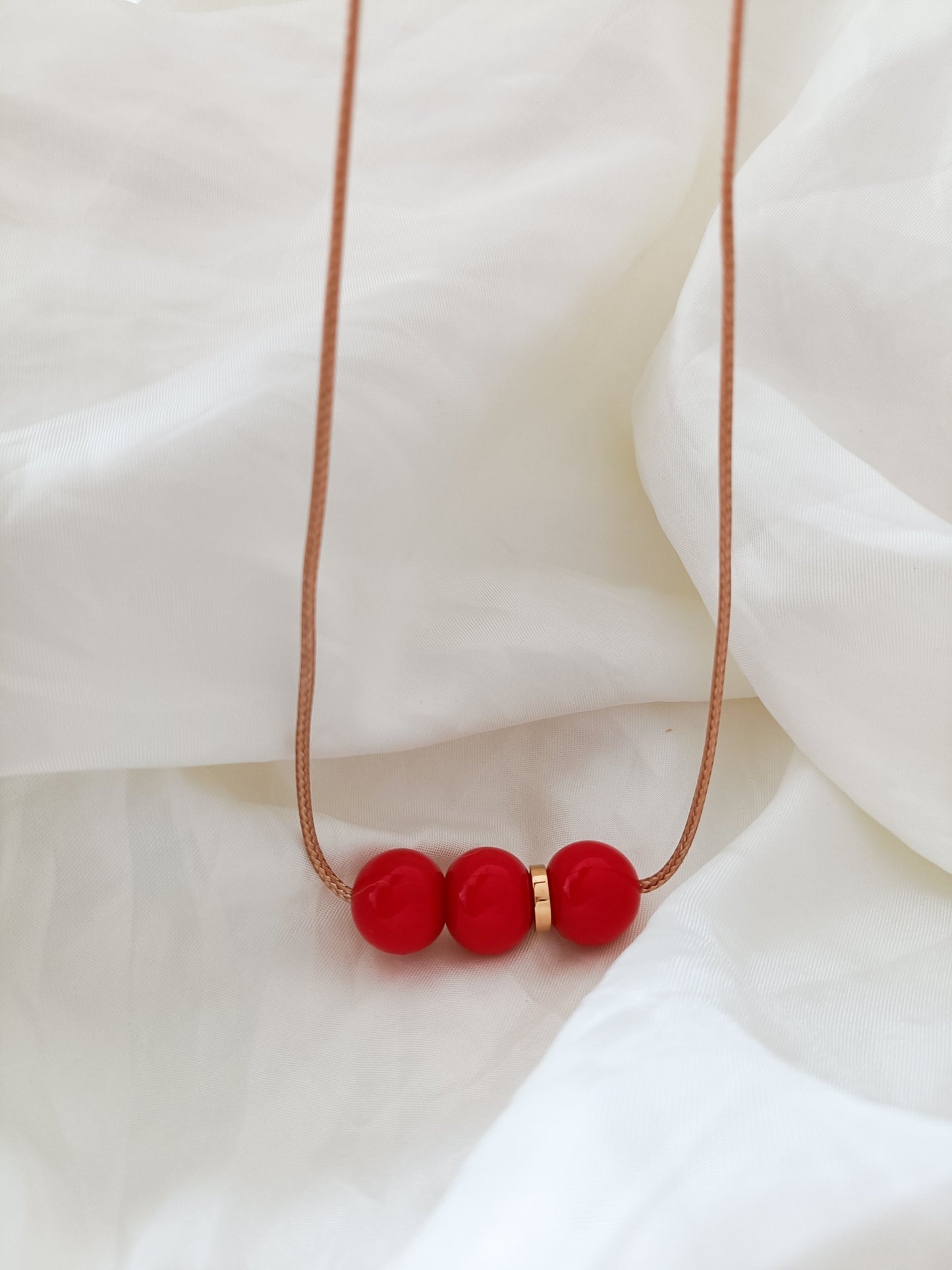SIlicone Festive Red Bar Nursing Necklace