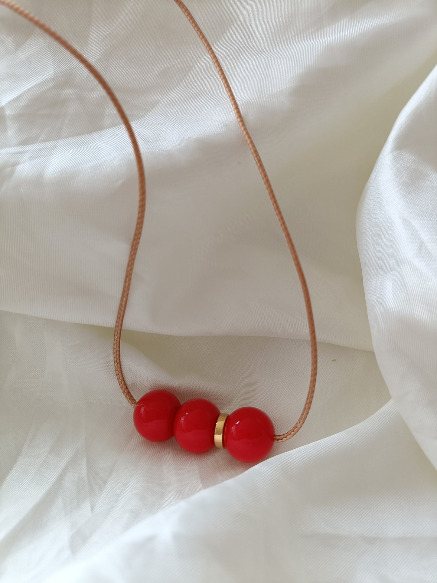 SIlicone Festive Red Bar Nursing Necklace