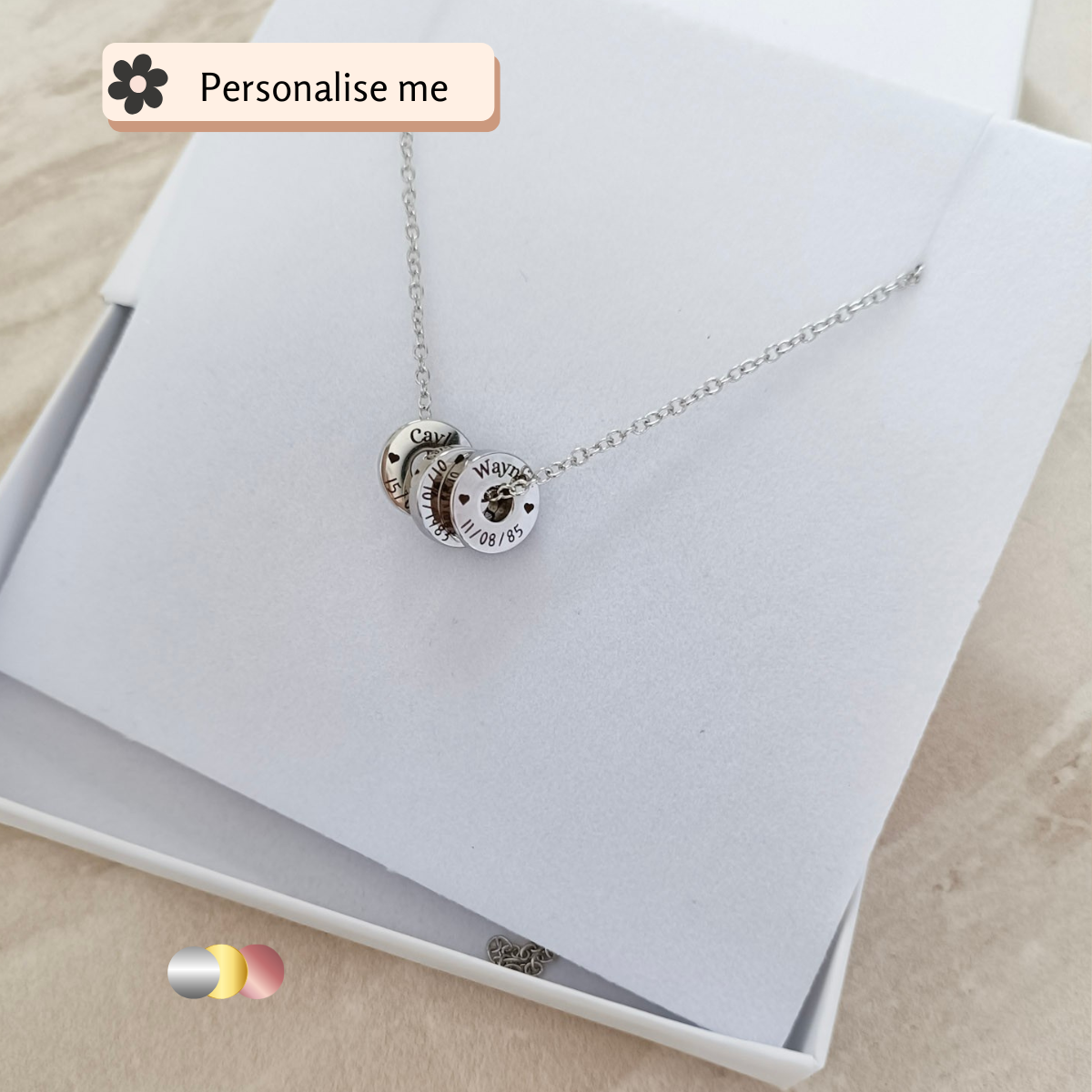 Silver Dainty Keepsake Memories Necklace