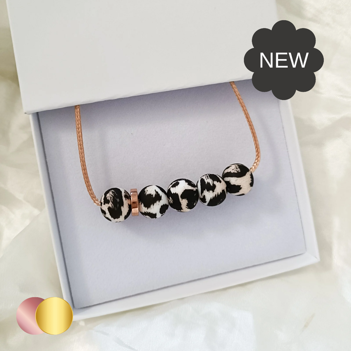 SIlicone Leopard Bar Necklace