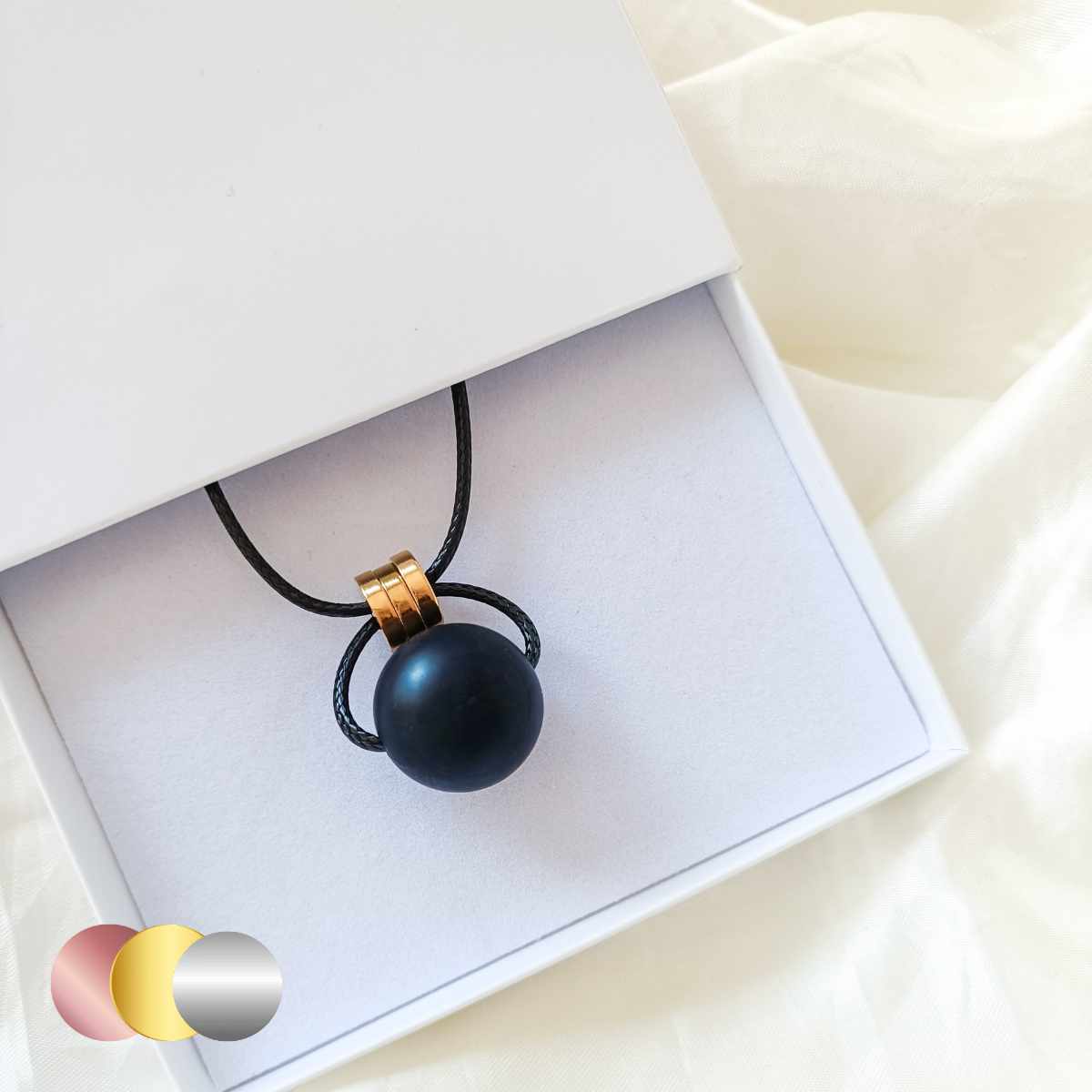 Black and Gold Silicone Nursing Pendant