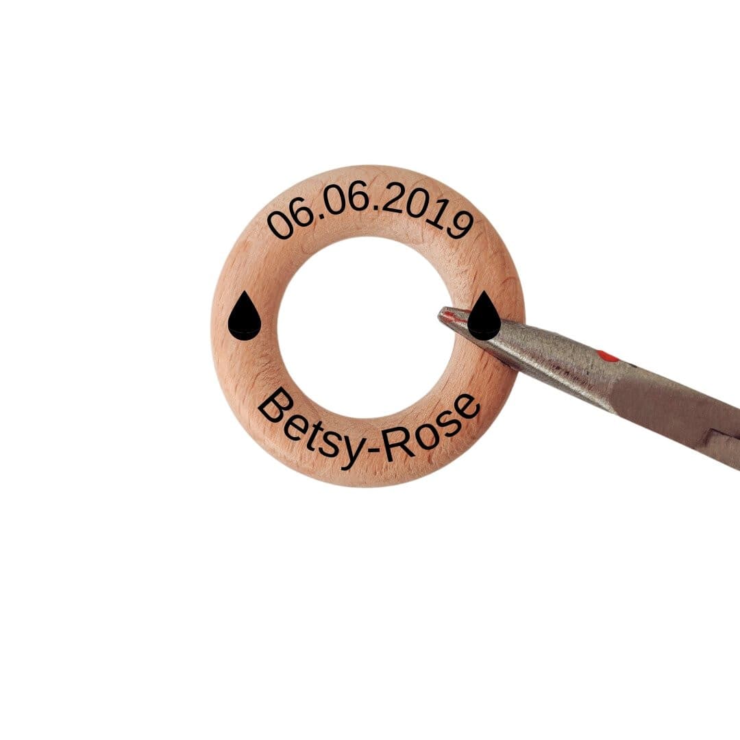 Example of options personalised breastfeeding and teething pendant with floral detail for personalised breastfeeding and teething pendant with floral detail