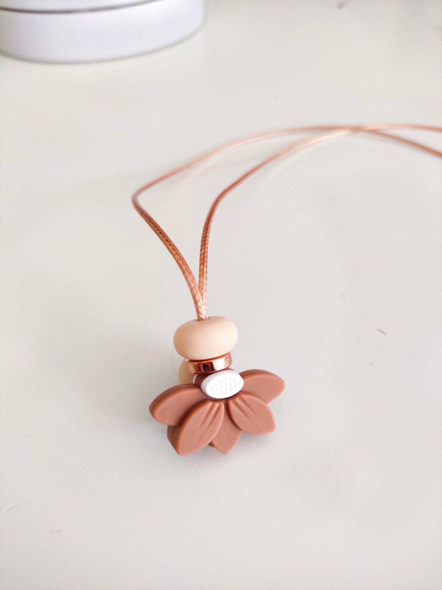 Dainty Half Lily Pendant - Bennie Blooms Breastfeeding, Teething and Fiddle Jewellery at its finest.