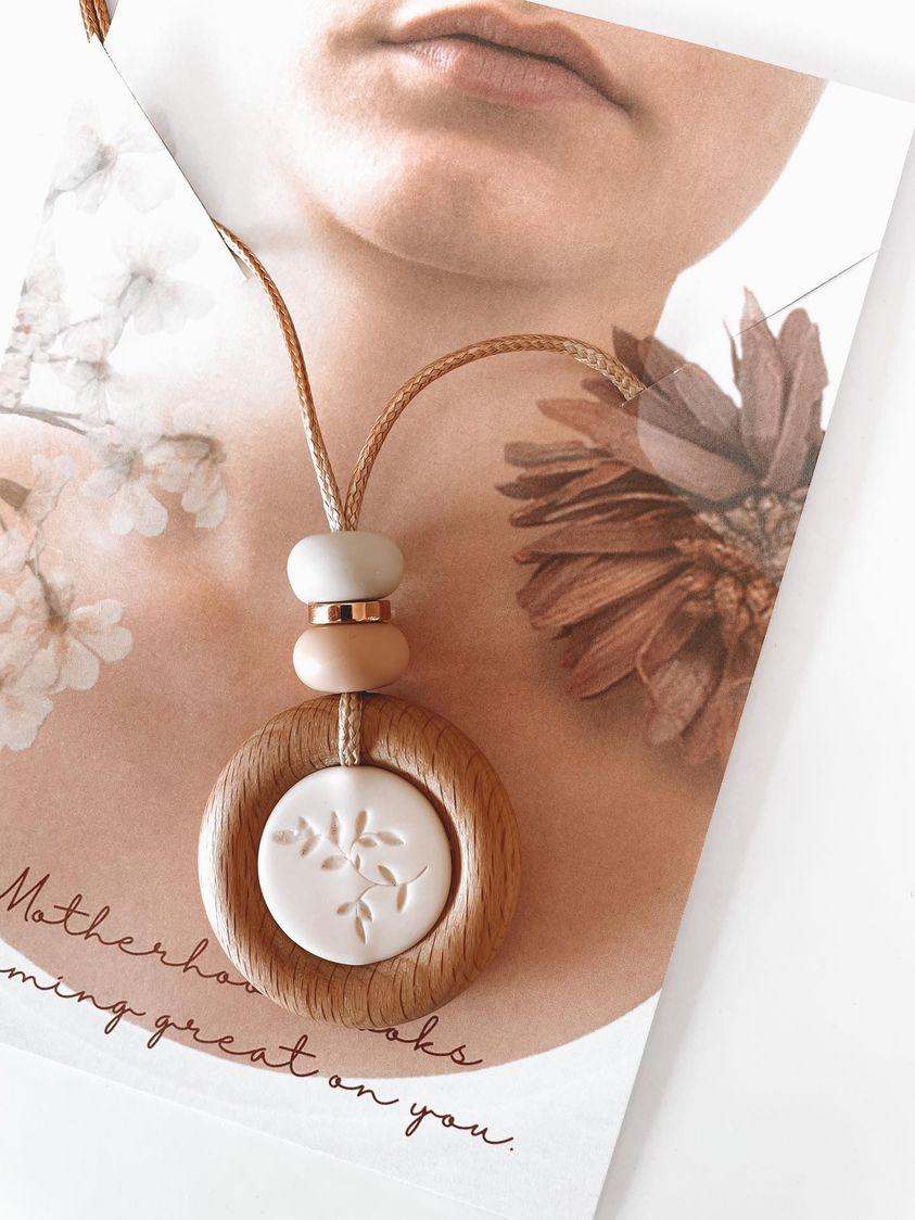 Fern Embossed Pendant - Bennie Blooms Breastfeeding, Teething and Fiddle Jewellery at its finest.