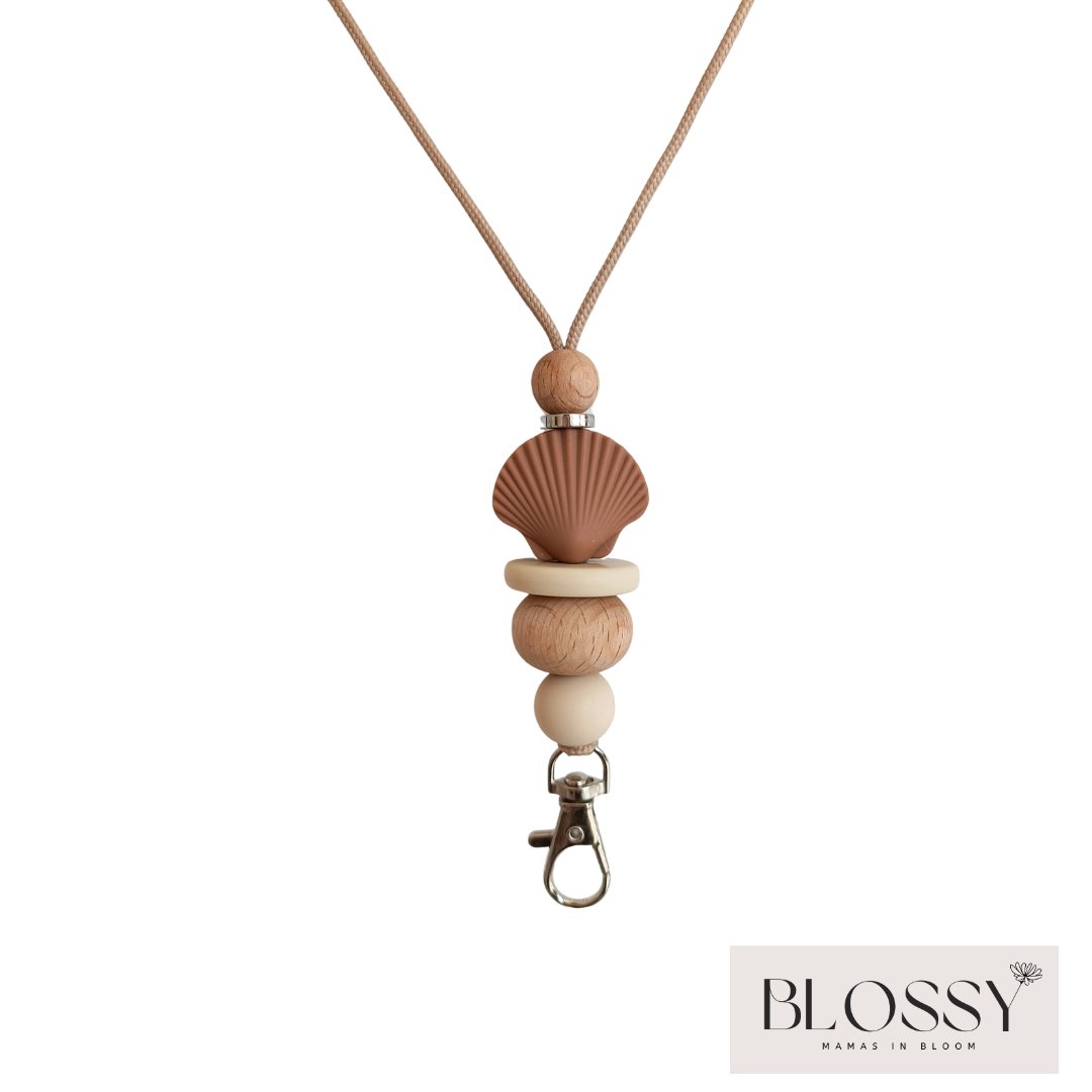 Shell Beaded Lanyard With Personalisation - Blossy