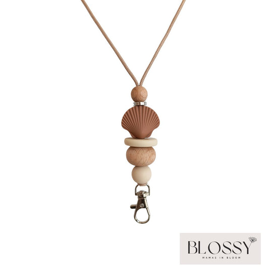 Shell Beaded Lanyard With Personalisation - Blossy