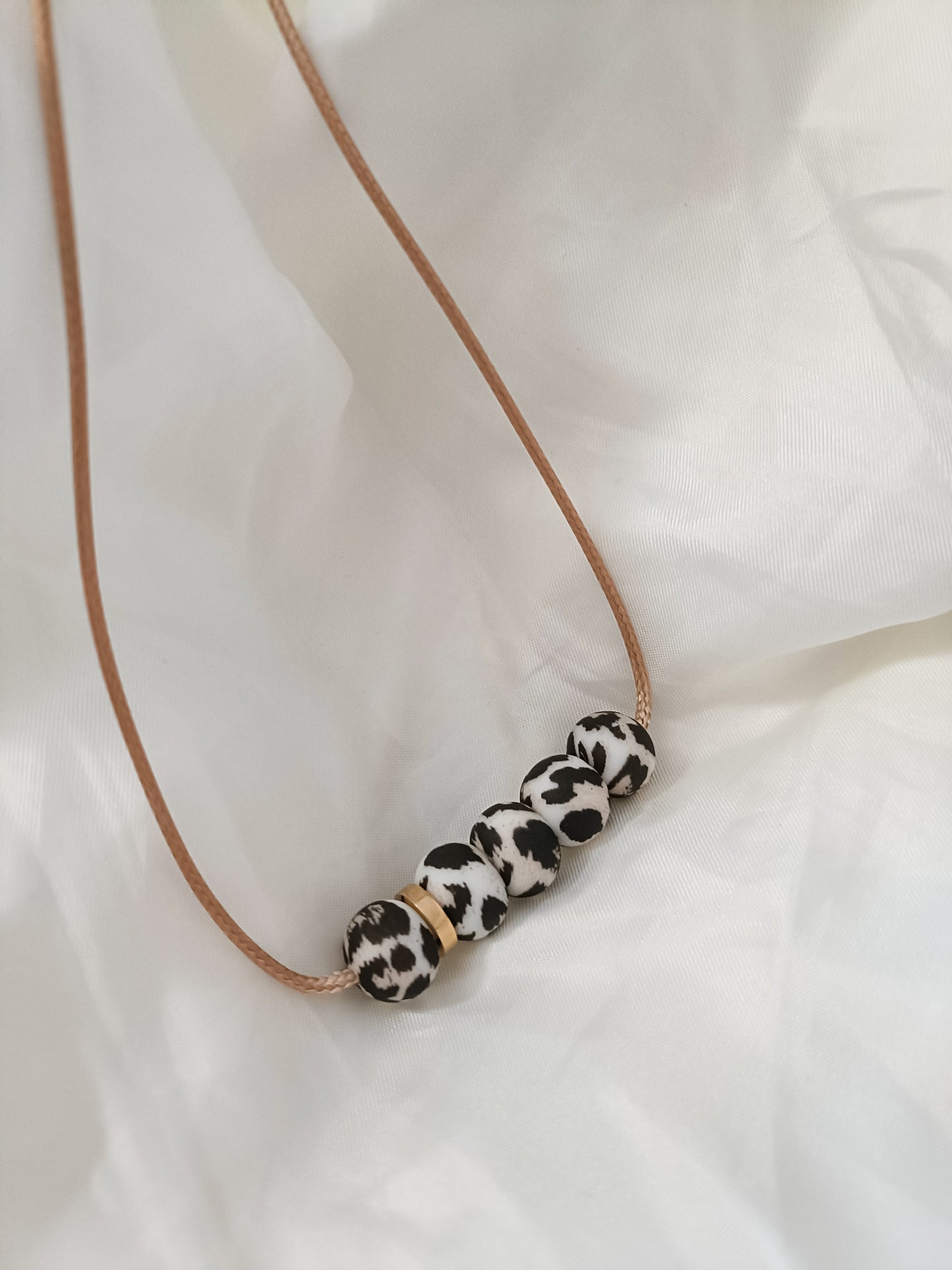 SIlicone Leopard Bar Necklace