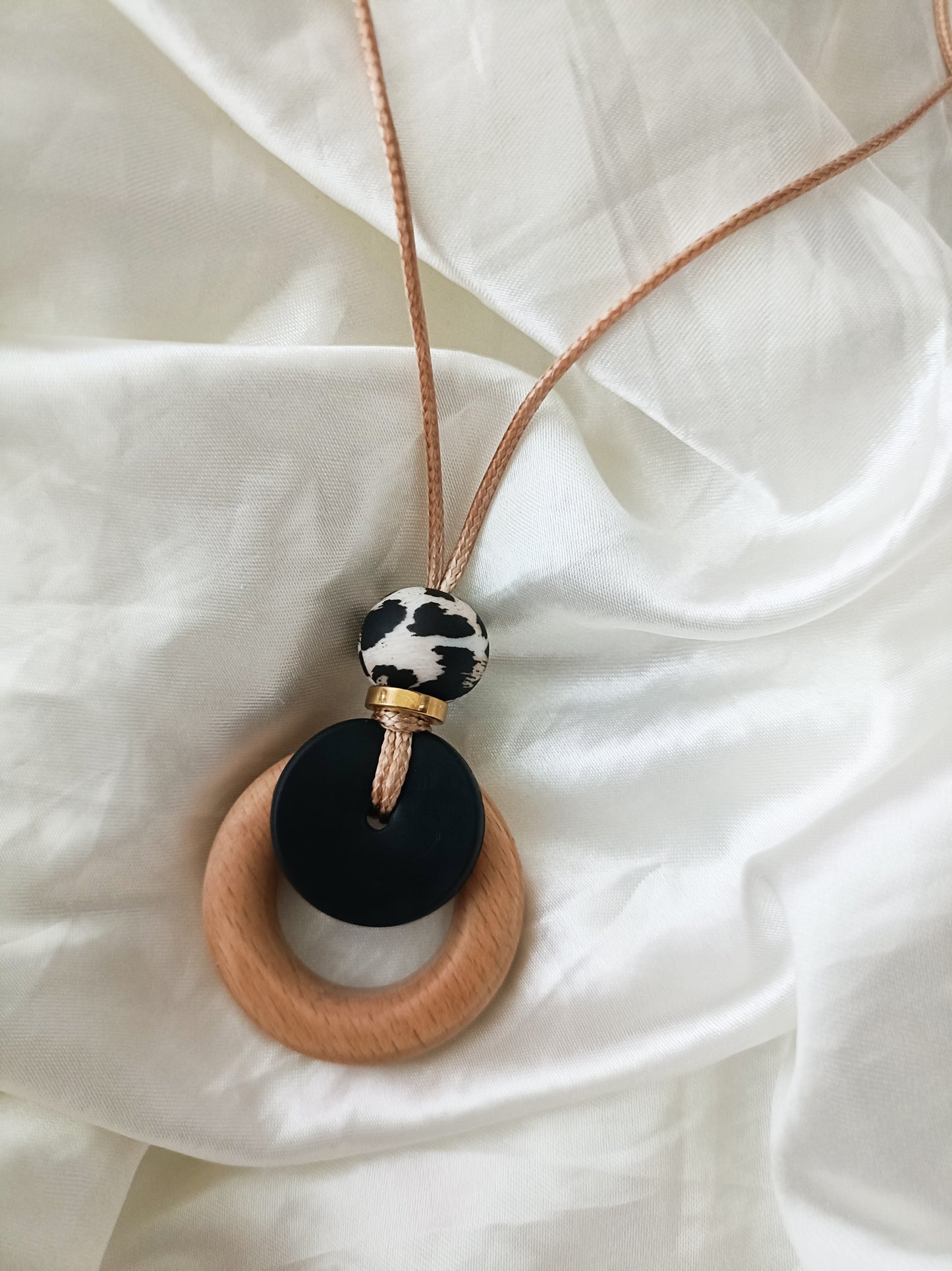 Personalised Leopard print Nursing and Teething Pendant