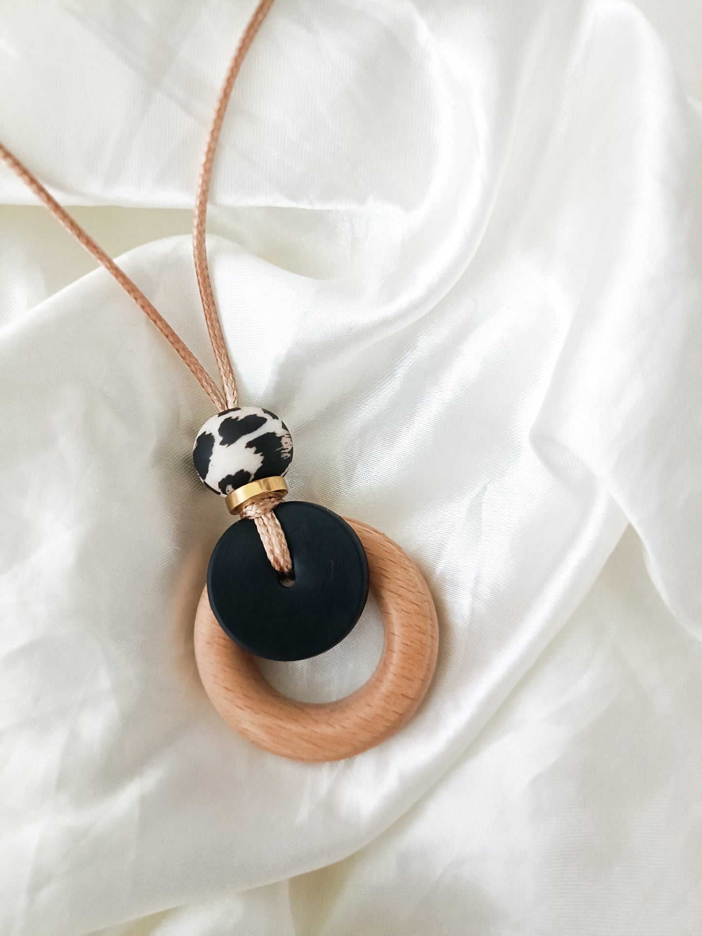 Personalised Leopard print Nursing and Teething Pendant