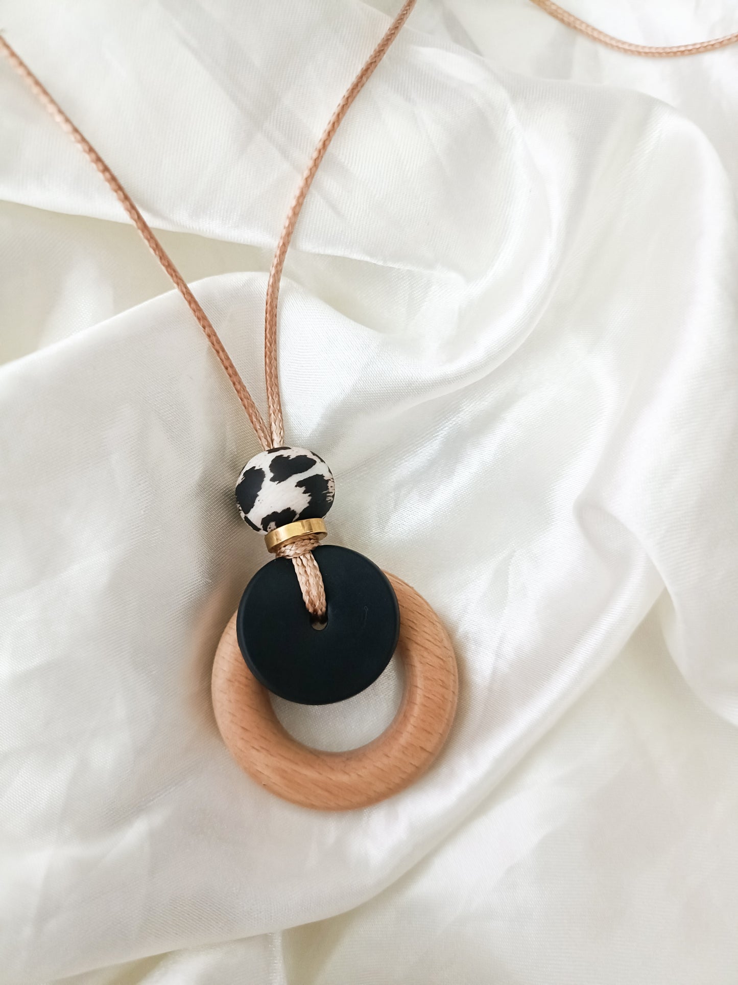 Personalised Leopard print Nursing and Teething Pendant