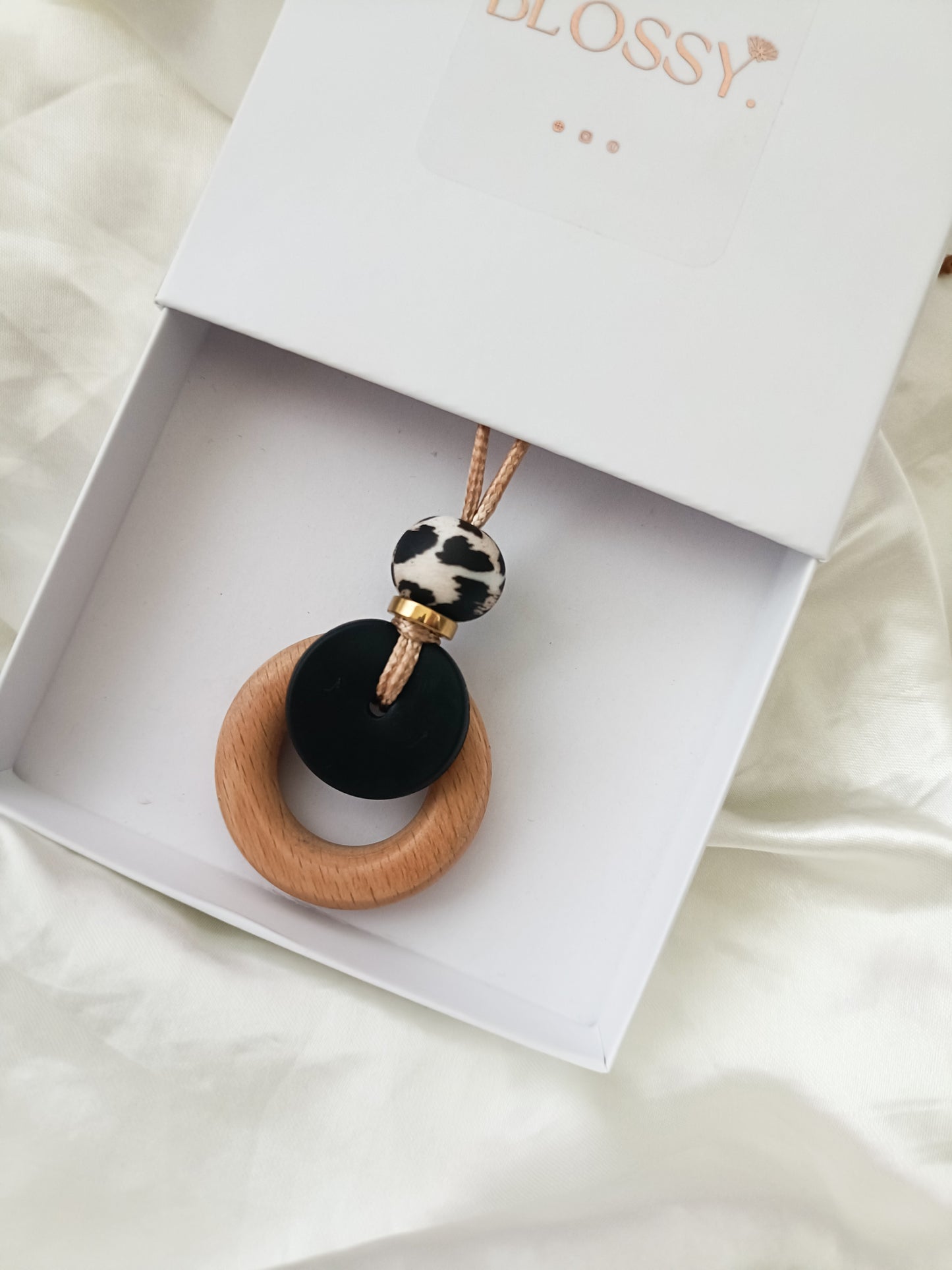 Personalised Leopard print Nursing and Teething Pendant