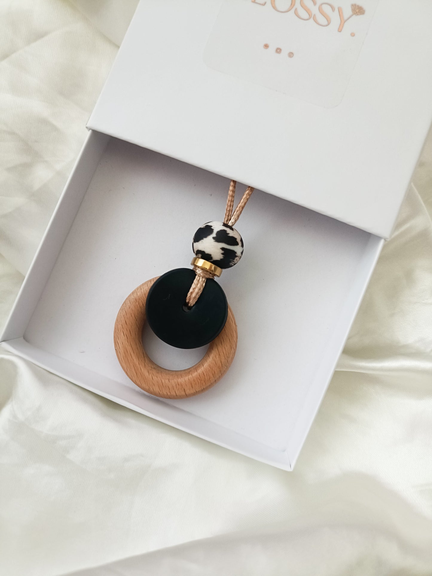 Personalised Leopard print Nursing and Teething Pendant