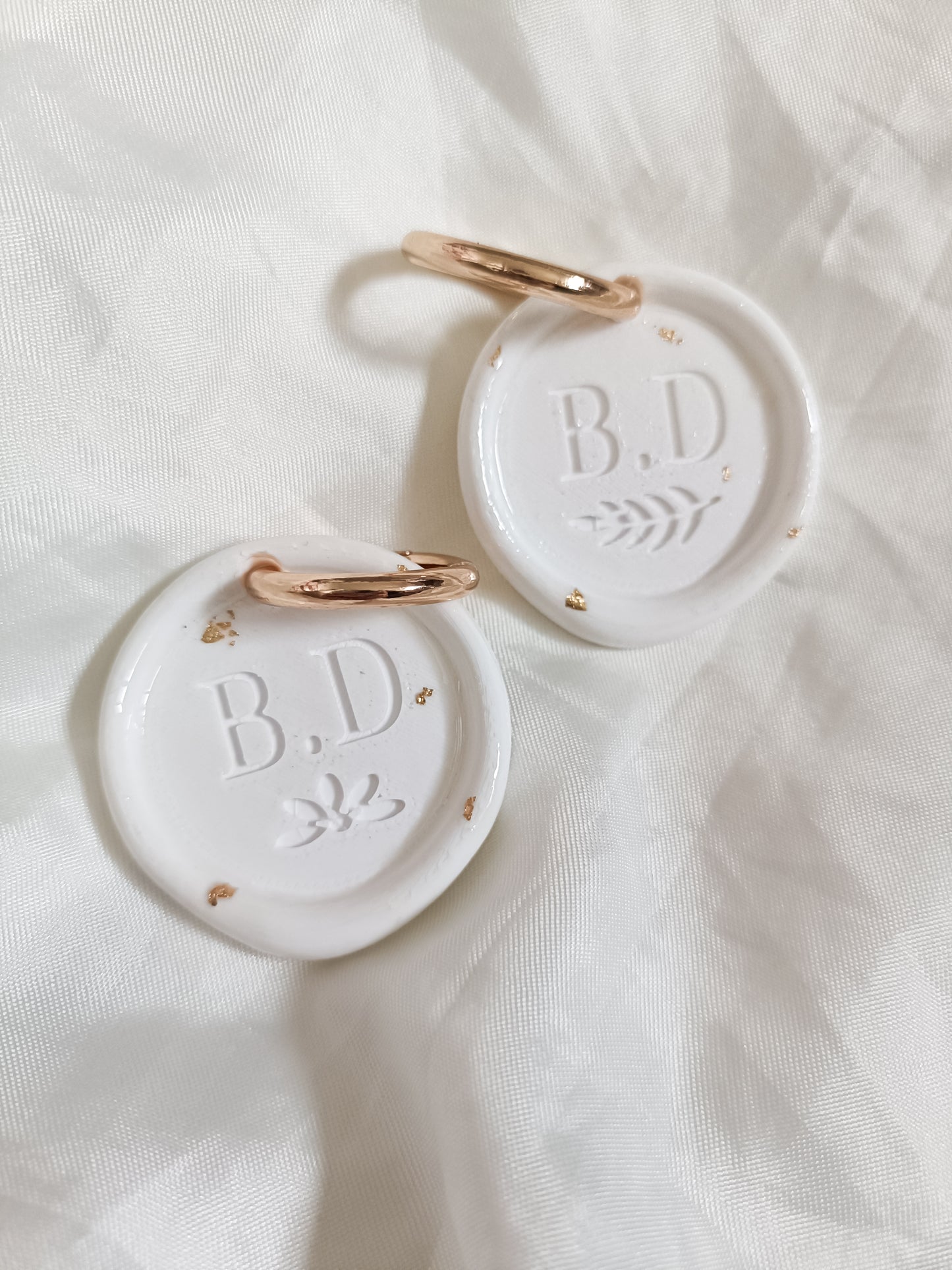 Initial custom keyring bag charm