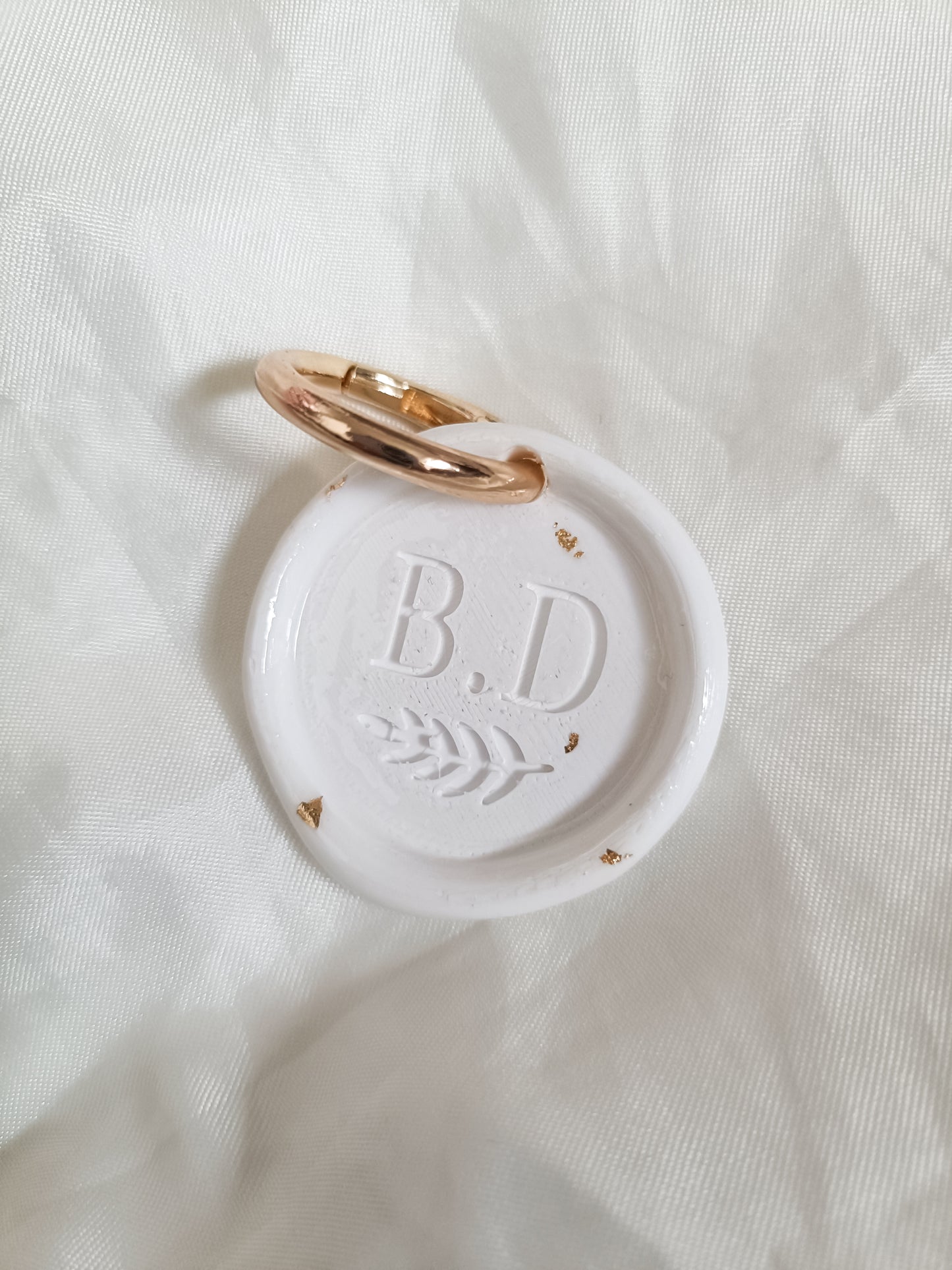 Initial custom keyring bag charm