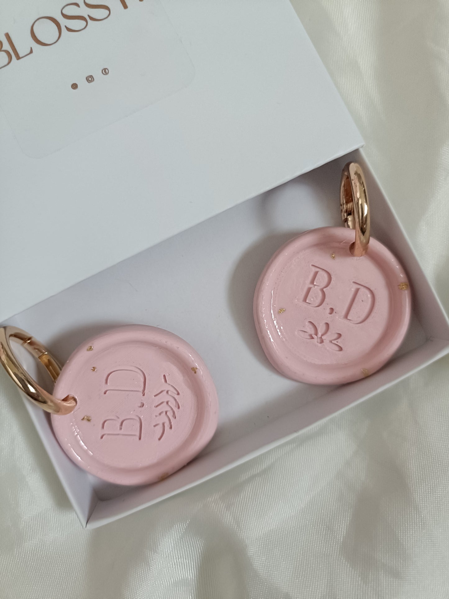 Initial custom keyring bag charm