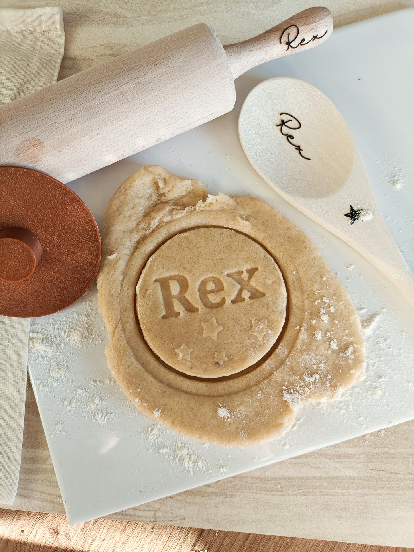 Personalised Christmas star baking set