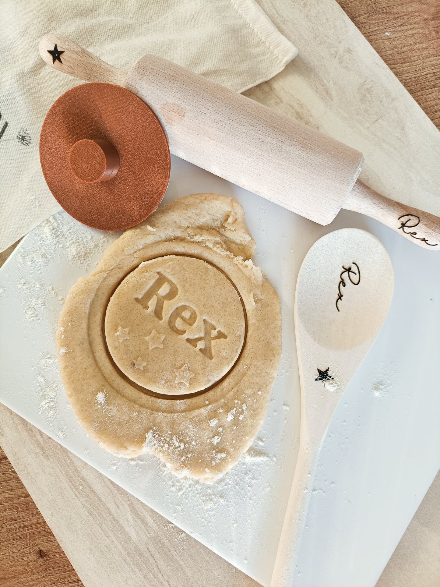 Personalised Christmas star baking set