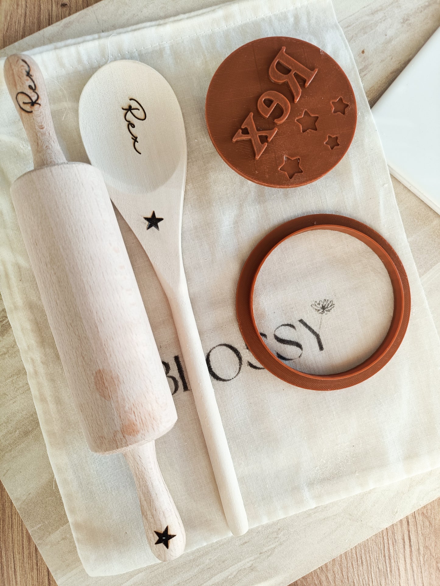 Personalised Christmas star baking set