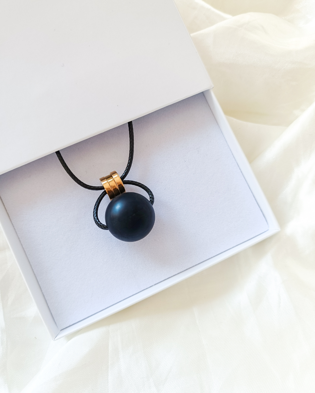 Black and Gold Silicone Nursing Pendant