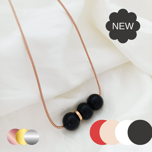 Silicone Bar Nursing necklace Black