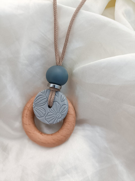 Embossed grey Bloom Pendant