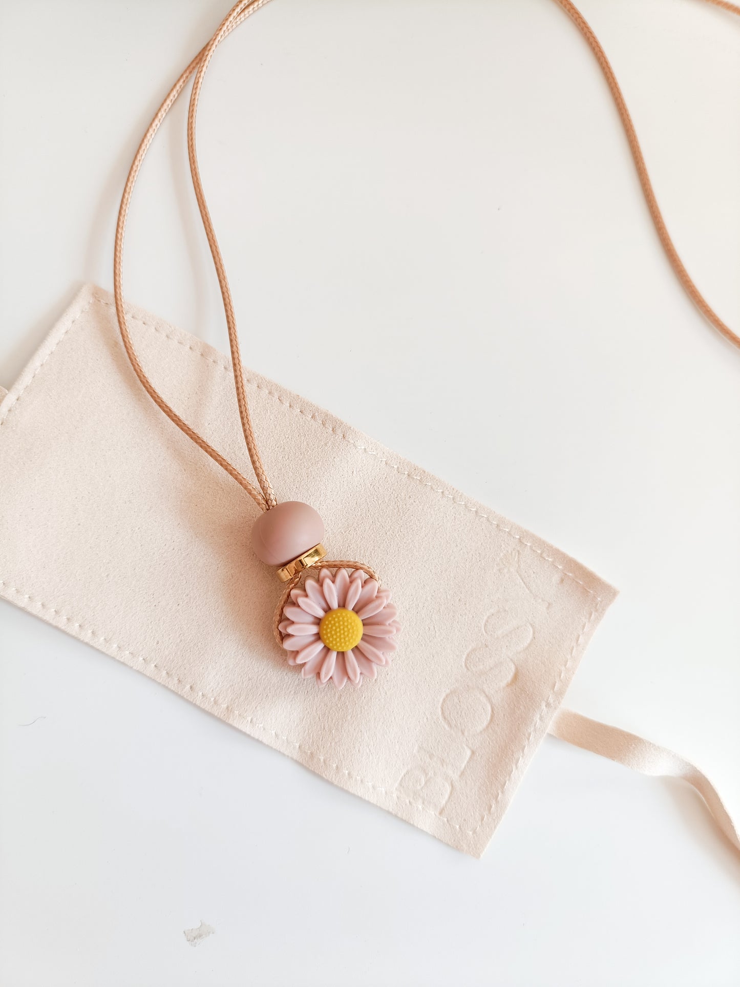 Blossy Pink Dainty Daisy Silicone Nursing Pendant