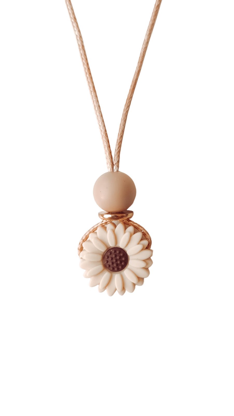 Dainty Daisy necklace in cream with gold detail